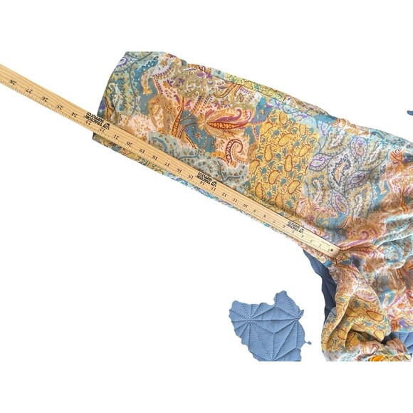 Sacred Threads Mixed Media Patchwork‎ Pull-On Wide Leg Pants Womens Sz M/L Boho - Picture 9 of 10